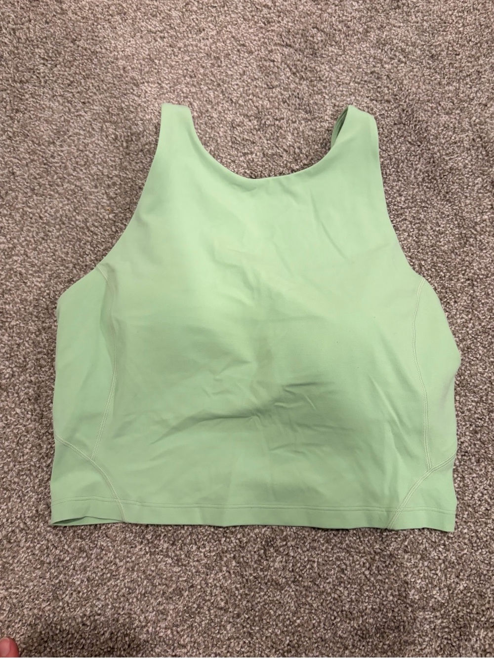 lululemon athletica Crop Sports Bra Tank in Pastel Green